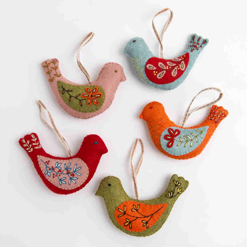 bird embroidery kit