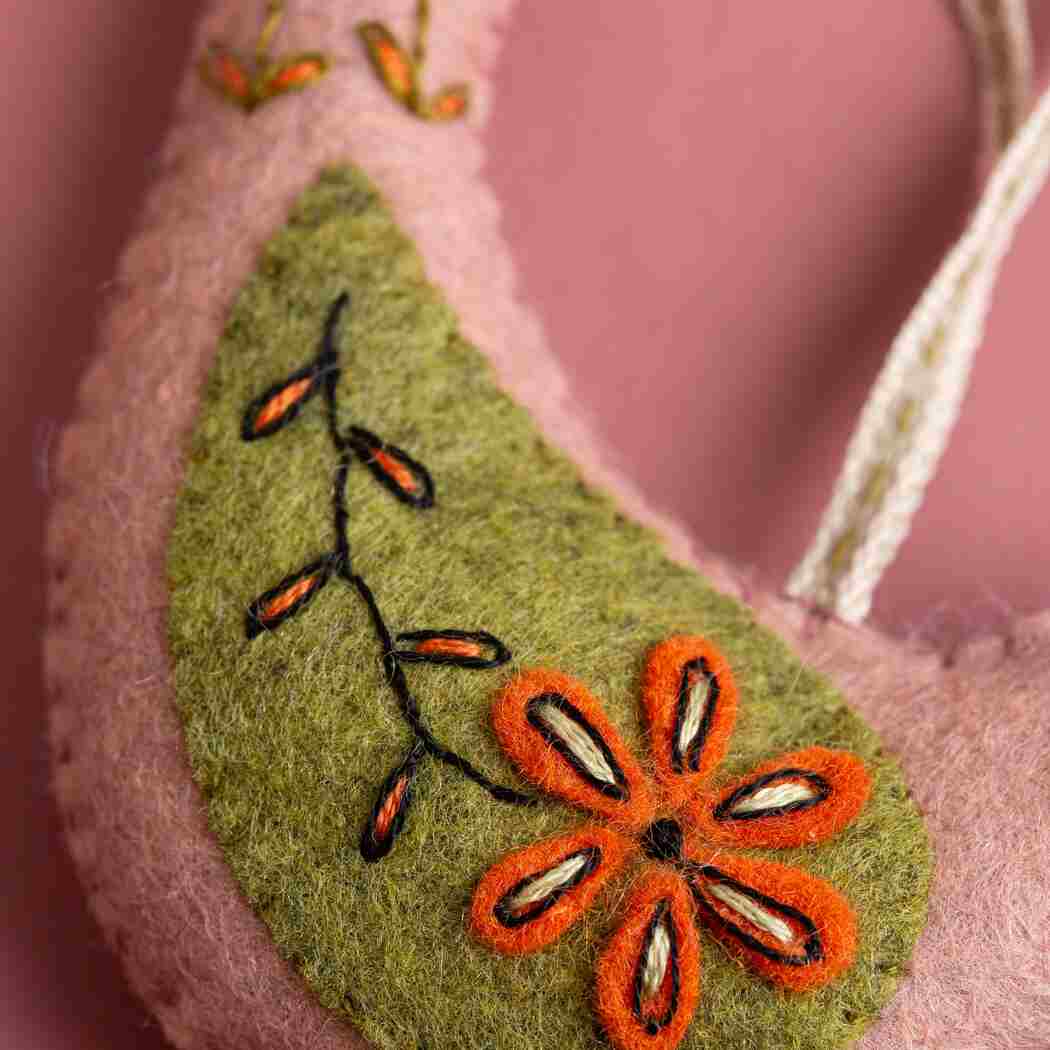 embroidered flower