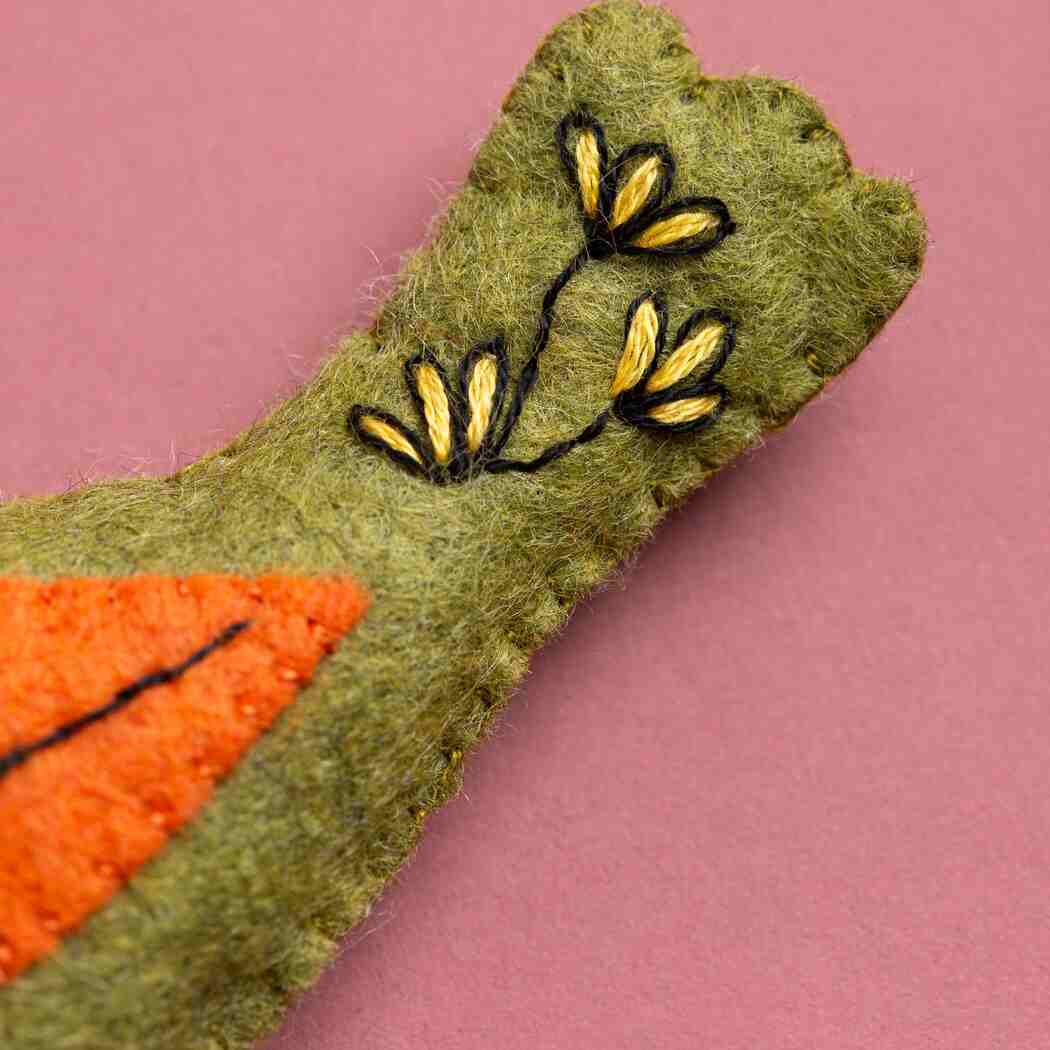 felted bird feathers