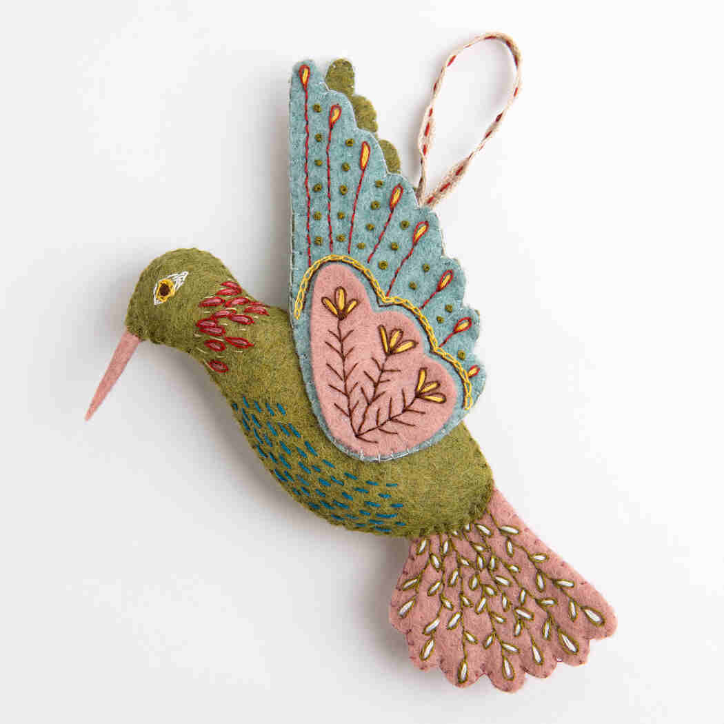 hummingbird ornament to sew